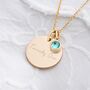 21st Birthday Disc And Birthstone Name Necklace, thumbnail 3 of 12