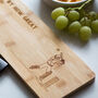 Personalised Cricket Snacks Sharing Platter Bamboo Board, thumbnail 4 of 5