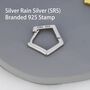 Sterling Silver Pentagon Huggie Hoop Earrings, thumbnail 4 of 12