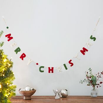 Felt Merry Christmas Letter Garland, 2 of 2