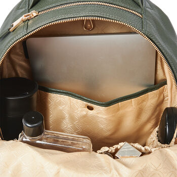 Joy Xl Olive Leather Backpack, 9 of 12