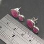 Raw Ruby Stud Earrings: July Birthstone, thumbnail 5 of 5