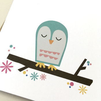 Pack Of 12 Personalised Owl Cards, 4 of 5