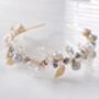 Gold Leaf And Silver Pearl Headband, thumbnail 3 of 7