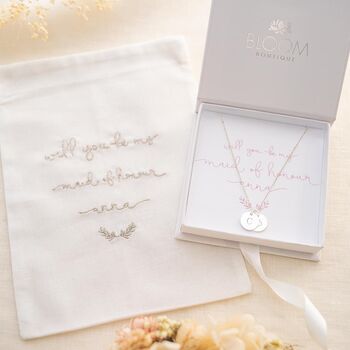 Stephanie Double Disc Necklace Wedding Gift Set, 3 of 12