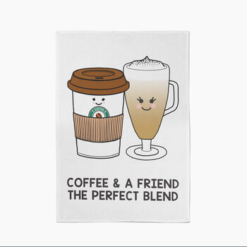 'Coffee And A Friend' Friendship Tea Towel, 2 of 2