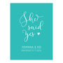 She Said Yes Personalised Engagement Gift Print, thumbnail 2 of 5