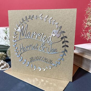 Personalised Just Married Card, 8 of 9
