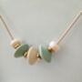 Sage And Cream Silicone Necklace, thumbnail 5 of 8