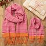 Adult And Kids Knitted Scarf Gift Set, thumbnail 2 of 3