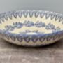 Blue And White Patterned Serving Bowl, 28cm, thumbnail 2 of 3