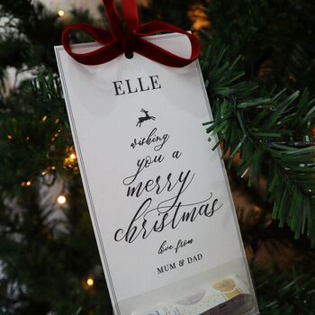 Personalised Christmas Holiday Money Gift Holder Luxury Gift For Him Her, 7 of 8