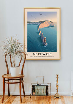 Isle Of Wight Aonb Travel Poster Art Print, 5 of 8