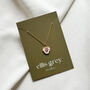Pink Enamel Pansy Pendant 18k Gold Necklace, thumbnail 3 of 3