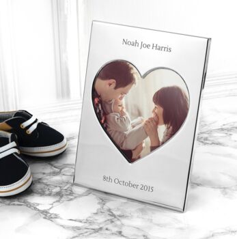Personalised Silver Plated Heart Photo Frame, 3 of 4