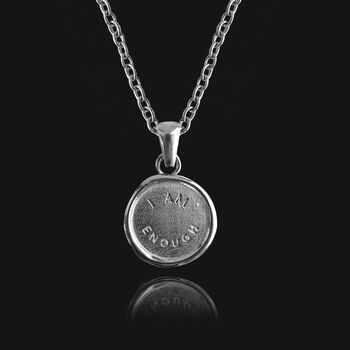 'I Am Enough' Affirmation, Silver Necklace, 2 of 5