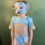 Grey Blue Little Fish Costume For Children And Adults, thumbnail 3 of 10