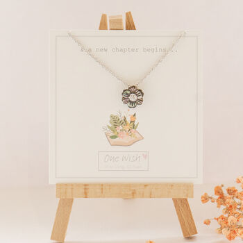A New Chapter Begins Flower Necklace Sterling Silver, 5 of 11