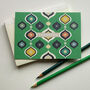 Ogee Green Thank You Card, thumbnail 1 of 2