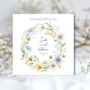 Floral On Your Wedding Day Blue Card, Mr And Mrs Wedding Card, thumbnail 1 of 2