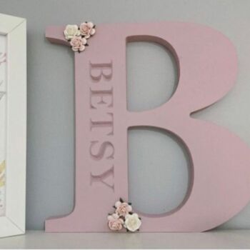 Wooden Letters Nursery Decor New Baby Gift, 8 of 8
