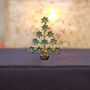 Christmas Tree Flower Festive Brooch, thumbnail 1 of 3