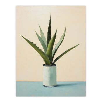 Aloe Aloe Vera Green Plant Lover Simple Wall Art Print, 6 of 6