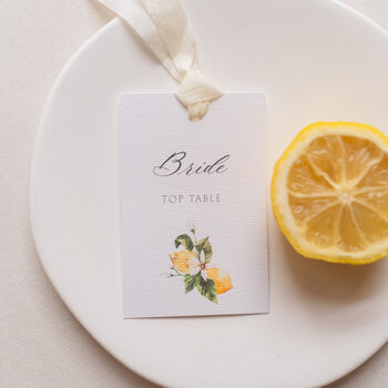 Wedding Place Card With Lemons, 3 of 4