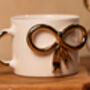 Gold Bow Tie Ribbon Mug With 24ct Gold Handle, thumbnail 4 of 5