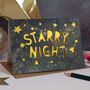 Starry Night Celestial Paper Cut Christmas Card, thumbnail 1 of 6