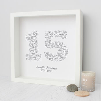 Personalised 15th Wedding Anniversary Gift For Husband, 5 of 8