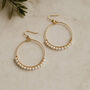 Pearl Hoop Bridal Earrings In Gold Filled Or Silver | Handmade Freshwater Pearl Wedding Jewellery By Britten Weddings, thumbnail 1 of 6