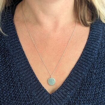 Aquamarine March Birthstone Necklace, Silver, 4 of 8