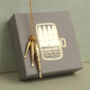 Gold Sardine Fish Necklace, thumbnail 3 of 7