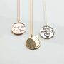 Fingerprint And Handwriting Coin Necklace, thumbnail 2 of 12