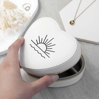 Sunset White Heart Jewellery Case, 4 of 11