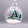 Green Initial And Reindeer Personalised Christmas Tree Decoration, thumbnail 2 of 4