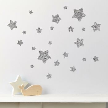 Chunky Glitter Star Wall Stickers, 7 of 9