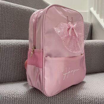 Personalised Childrens Ballerina Dance Backpack, 2 of 4