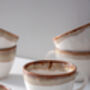 Beige Set Of Six Handmade Porcelain Tea Cup With Saucer, thumbnail 10 of 11