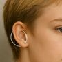 Sterling Silver Minimalist Hoop Ear Cuff Earring, thumbnail 2 of 11