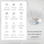 50th Birthday Necklace – Sterling Silver Heart Infinity Charm, Personalised Jewellery Gift For Her, thumbnail 4 of 7