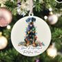 Personalised Doberman In Christmas Lights, thumbnail 9 of 9