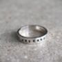 Hand Stamped Sterling Silver Flat Ring, thumbnail 2 of 2
