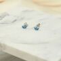 Silver Stud Earring Set, Jewelry Gift Set, Blue Earring, thumbnail 3 of 6