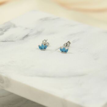 Silver Stud Earring Set, Jewelry Gift Set, Blue Earring, 3 of 6