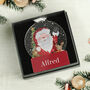 Personalised Santa Acrylic Snowglobe Hanging Decoration Gift Boxed, thumbnail 3 of 5