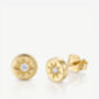 Gold Or Silver Star Coin Stud Earrings, thumbnail 2 of 6