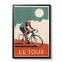 Le Tour Cycling Tour De France Retro Bike Art Print, thumbnail 2 of 4