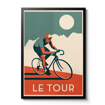Le Tour Cycling Tour De France Retro Bike Art Print, 2 of 4